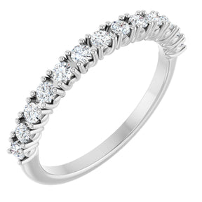 Platinum Round Lab-Grown Diamond Anniversary Band – 3/8–5/8 CTW