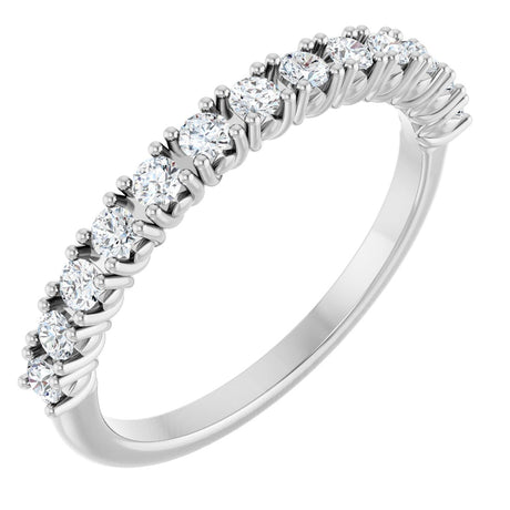 Platinum Round Lab-Grown Diamond Anniversary Band – 3/8–5/8 CTW