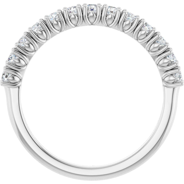 Platinum Round Natural Diamond Anniversary Band – 1/3–5/8 CTW - view 2
