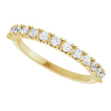 14K Gold Round Natural Diamond Anniversary Band – 1/3–5/8 CTW - Yellow Gold - view 5