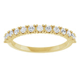 14K Gold Round Lab-Grown Diamond Anniversary Band – 3/8–5/8 CTW - Yellow Gold - view 3