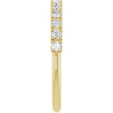 14K Gold Round Natural Diamond Anniversary Band – 1/3–5/8 CTW - Yellow Gold - view 4