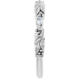 Platinum Marquise Lab-Grown Diamond Three-Stone Sculptural Anniversary Band – 3.75x1.75 mm Stones - view 4