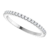 Platinum Round Natural Diamond Shared-Prong Eternity Band – 1.3 mm Stones (1/3–3/8 CTW) - view 5