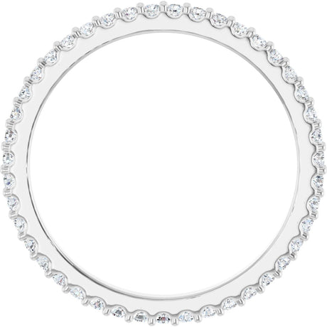 Platinum Round Lab-Grown Diamond Shared-Prong Eternity Band – 1.3 mm Stones (1/3–3/8 CTW) - view 2