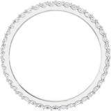 Platinum Round Natural Diamond Shared-Prong Eternity Band – 1.3 mm Stones (1/3–3/8 CTW) - view 2