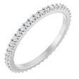 Platinum Round Lab-Grown Diamond Shared-Prong Eternity Band – 1.3 mm Stones (1/3–3/8 CTW)