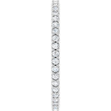 Platinum Round Lab-Grown Diamond Shared-Prong Eternity Band – 1.3 mm Stones (1/3–3/8 CTW) - view 4