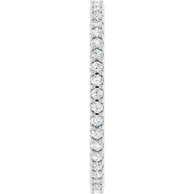 Platinum Round Lab-Grown Diamond Shared-Prong Eternity Band – 1.3 mm Stones (1/3–3/8 CTW) - view 4