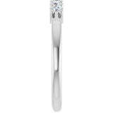 10K Gold Round Natural Diamond Five-Stone Anniversary Band – 1/5–5/8 CTW - White Gold - view 4