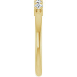 10K Gold Round Natural Diamond Five-Stone Anniversary Band – 1/5–5/8 CTW - Yellow Gold - view 4