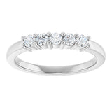 10K Gold Round Natural Diamond Five-Stone Anniversary Band – 1/5–5/8 CTW - White Gold - view 3