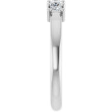 10K Gold Square Lab-Grown Diamond Five-Stone Anniversary Band – 3/8–1 1/2 CTW - White Gold - view 4