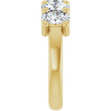 10K Gold Oval Lab-Grown Diamond Five-Stone Anniversary Band – 9/10–5 CTW - Yellow Gold - view 4