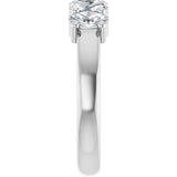 10K Gold Oval Natural Diamond Five-Stone Anniversary Band – 1 1/3–5 CTW - White Gold - view 4