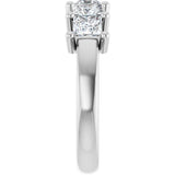 10K Gold Square Natural Diamond Five-Stone Anniversary Band – 1 1/2–5 1/5 CTW - White Gold - view 4