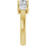 10K Gold Square Lab-Grown Diamond Five-Stone Anniversary Band – 1 9/10–7 CTW - Yellow Gold - view 4
