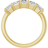 10K Gold Square Lab-Grown Diamond Five-Stone Anniversary Band – 1 9/10–7 CTW - Yellow Gold - view 2