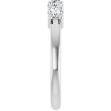10K Gold Round Natural Diamond Five-Stone Anniversary Band – 1/5–5/8 CTW - White Gold - view 4