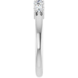 10K Gold Round Natural Diamond Five-Stone Anniversary Band – 1/5–5/8 CTW - White Gold - view 4