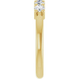 14K Gold Round Lab-Grown Diamond Five-Stone Anniversary Band – 1/5–5/8 CTW - Yellow Gold - view 4