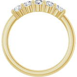 10K Gold Round Lab-Grown Diamond Five-Stone Anniversary Band – 1/4–5/8 CTW - Yellow Gold - view 2