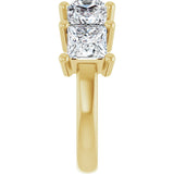 10K Gold Square Lab-Grown Diamond Five-Stone Anniversary Band – 1 9/10–7 CTW - Yellow Gold - view 4