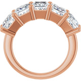 10K Gold Square Lab-Grown Diamond Five-Stone Anniversary Band – 1 9/10–7 CTW - Rose Gold - view 2