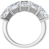 10K Gold Square Lab-Grown Diamond Five-Stone Anniversary Band – 1 9/10–7 CTW - White Gold - view 2