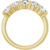 10K Gold Round Natural Diamond Five-Stone Anniversary Band – 3/4–1 1/2 CTW - Yellow Gold - view 2
