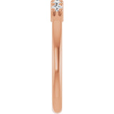 10K Gold Round Lab-Grown Diamond Five-Stone Anniversary Band – 1/4–5/8 CTW - Rose Gold - view 4
