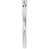 10K Gold Round Natural Diamond Five-Stone Anniversary Band – 1/5–5/8 CTW - White Gold - view 4