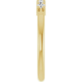 10K Gold Round Lab-Grown Diamond Five-Stone Anniversary Band – 1/4–5/8 CTW - Yellow Gold - view 4