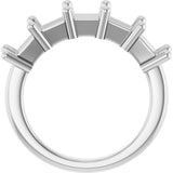 10K Gold Square Lab-Grown Diamond Five-Stone Anniversary Band – 1 9/10–7 CTW - White Gold - view 3