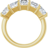 10K Gold Square Lab-Grown Diamond Five-Stone Anniversary Band – 1 9/10–7 CTW - Yellow Gold - view 4