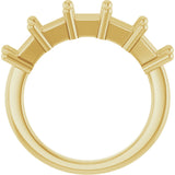 10K Gold Square Lab-Grown Diamond Five-Stone Anniversary Band – 1 9/10–7 CTW - Yellow Gold - view 3