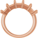 10K Gold Square Lab-Grown Diamond Five-Stone Anniversary Band – 1 9/10–7 CTW - Rose Gold - view 3
