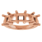10K Gold Square Lab-Grown Diamond Five-Stone Anniversary Band – 1 9/10–7 CTW - Rose Gold - view 5