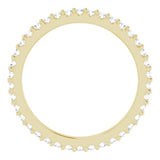 14K Gold Round Natural Diamond Shared-Prong Eternity Band – 1.3 mm Stones (1/3–3/8 CTW) - Yellow Gold - view 2