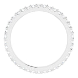 Platinum Round Natural Diamond Shared-Prong Eternity Band – 1.3 mm Stones (1/3–3/8 CTW) - view 2