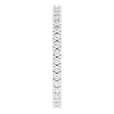 Platinum Round Natural Diamond Shared-Prong Eternity Band – 1.3 mm Stones (1/3–3/8 CTW) - view 4