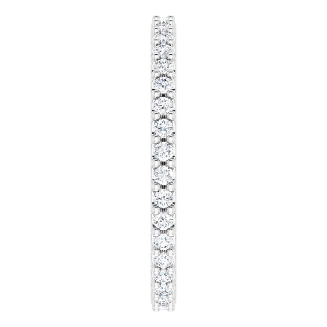 Platinum Round Natural Diamond Shared-Prong Eternity Band – 1.3 mm Stones (1/3–3/8 CTW) - view 4