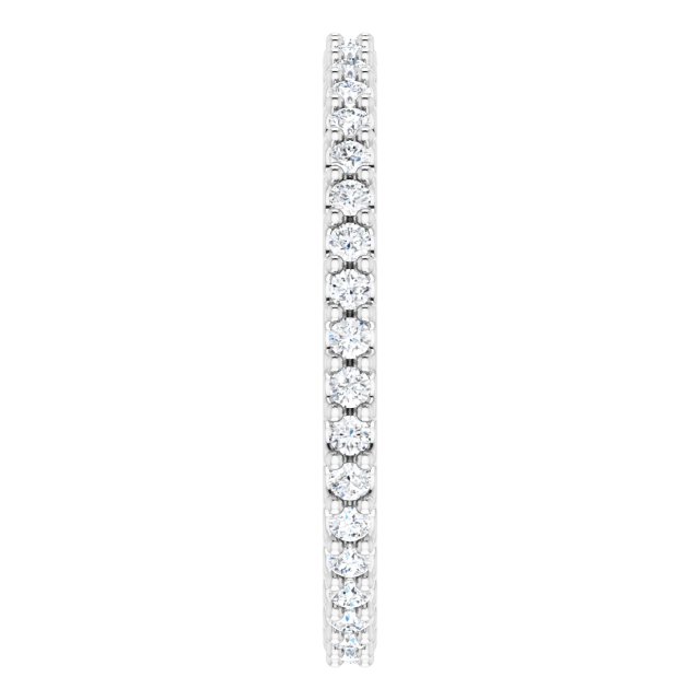Platinum Round Natural Diamond Shared-Prong Eternity Band – 1.3 mm Stones (1/3–3/8 CTW) - view 4