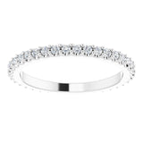 Platinum Round Natural Diamond Shared-Prong Eternity Band – 1.3 mm Stones (1/3–3/8 CTW) - view 3