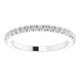 Platinum Round Natural Diamond Shared-Prong Eternity Band – 1.3 mm Stones (1/3–3/8 CTW) - view 3