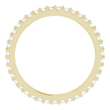 14K Gold Round Natural Diamond Shared-Prong Eternity Band – 1.3 mm Stones (1/3–3/8 CTW) - Yellow Gold - view 2