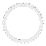 Platinum Round Natural Diamond Shared-Prong Eternity Band – 1.3 mm Stones (1/3–3/8 CTW) - view 2