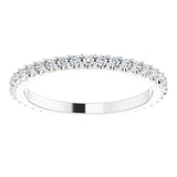 Platinum Round Natural Diamond Shared-Prong Eternity Band – 1.3 mm Stones (1/3–3/8 CTW) - view 3