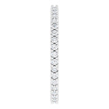 Platinum Round Natural Diamond Shared-Prong Eternity Band – 1.3 mm Stones (1/3–3/8 CTW) - view 4