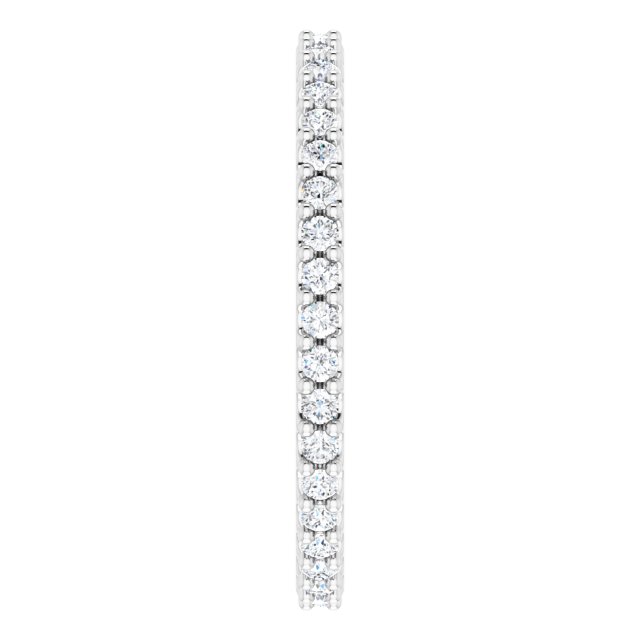 Platinum Round Natural Diamond Shared-Prong Eternity Band – 1.3 mm Stones (1/3–3/8 CTW) - view 4